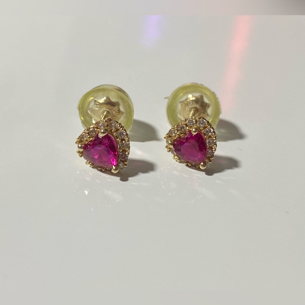 💕14K Yellow gold & CZ children’s studs with screw backs • KAY Jewelers